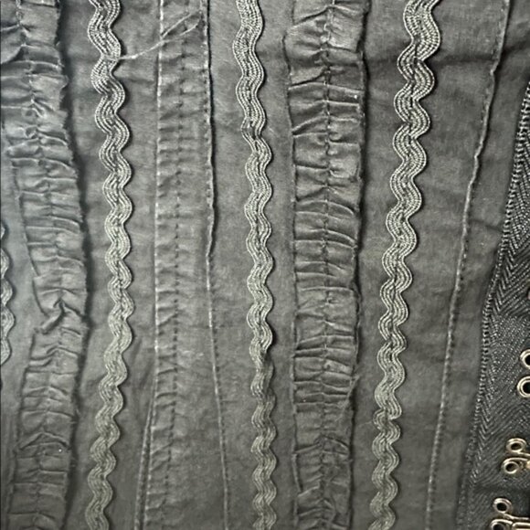 Royal Bones Y2K Black Corset Top Sz XL - Picture 6 of 10